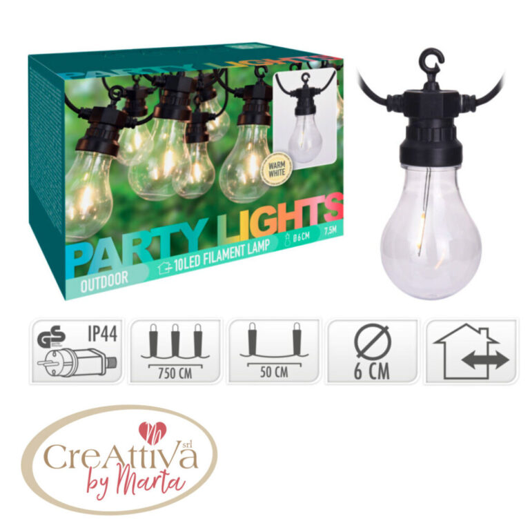 Ghirlanda Con Lampadine 10 Bulbi Led A6O Ip44 – 93Luci3700