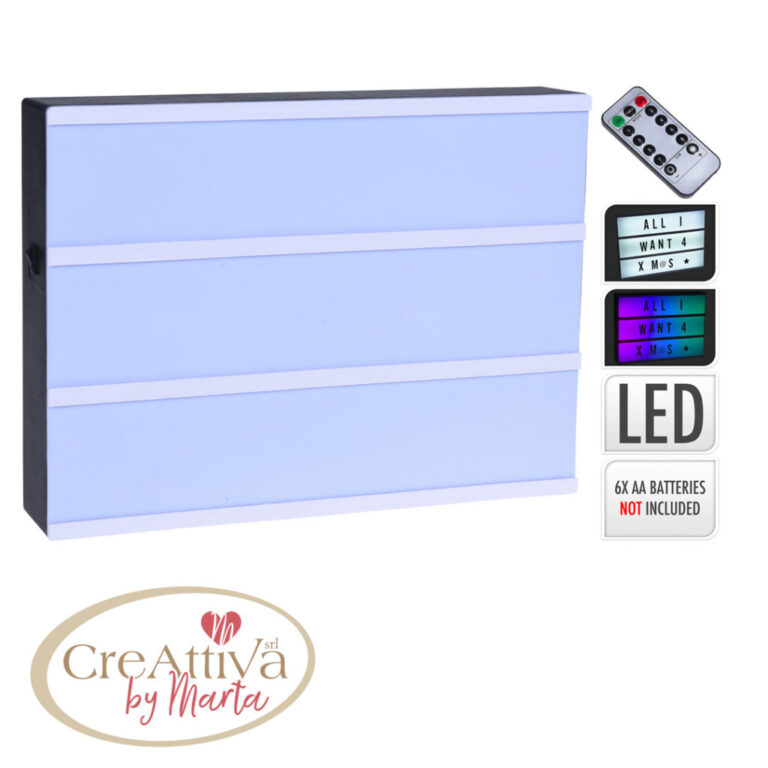 Light Box Led Colorati Personalizzabile Con Lettere 30X22Cm – 93Luci3900