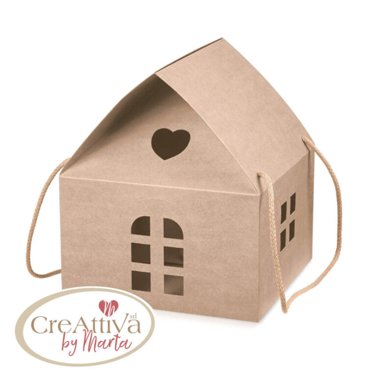 Scatola Casa Cartone 24,5X24,5Xh15Cm