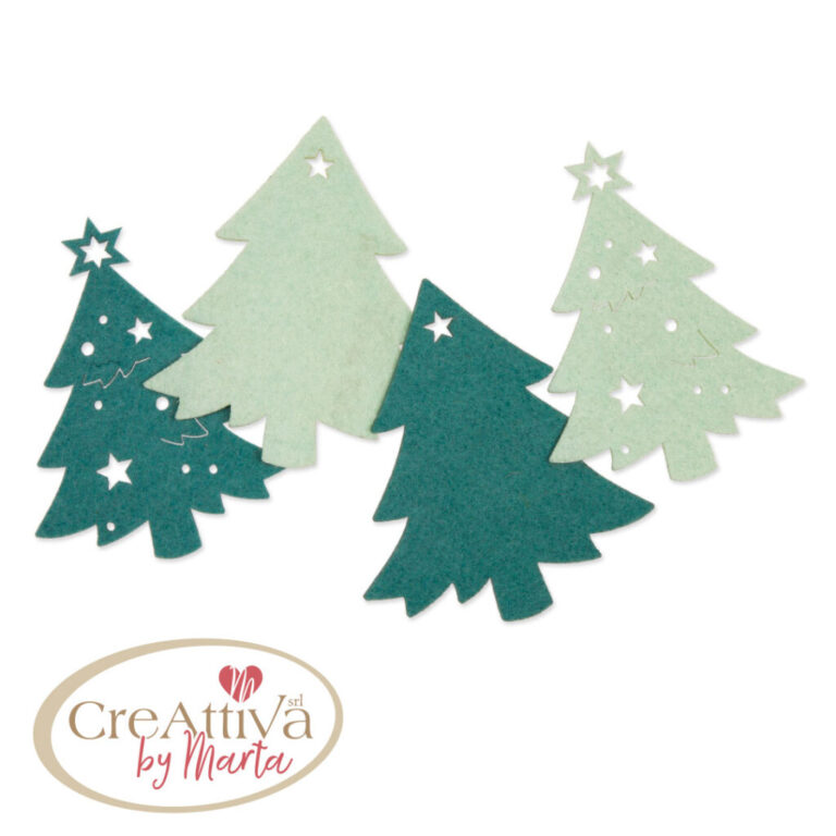 Set 4 Alberi In Feltro H.10Cm Misti – 97Dec03600