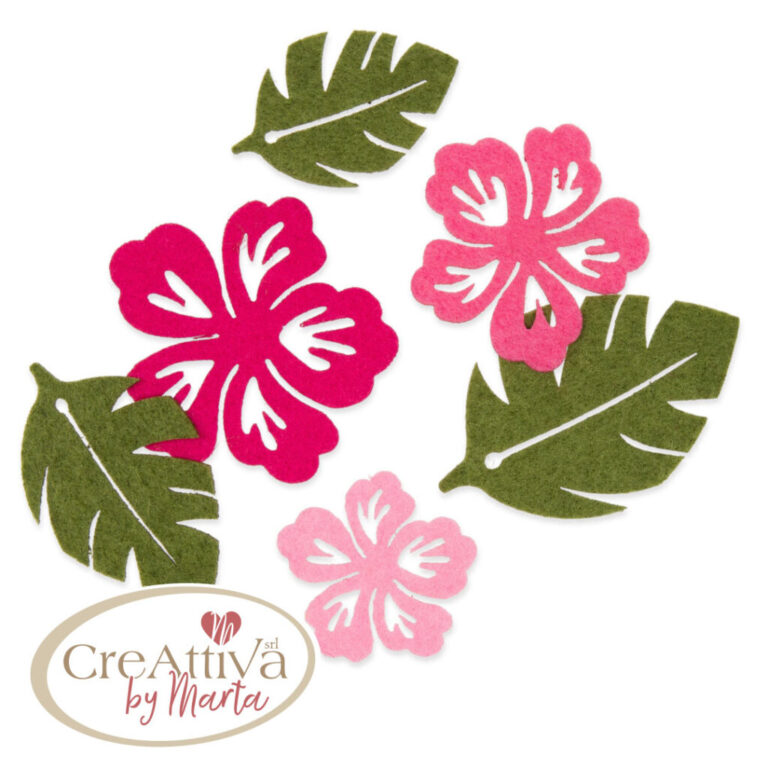 Set 6Pz Fiori E Foglie 5-7Cm – 97Dec04900