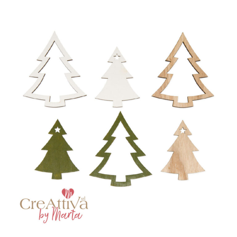 Set 6 Alberi In Legno H9Cm – 97Dec083