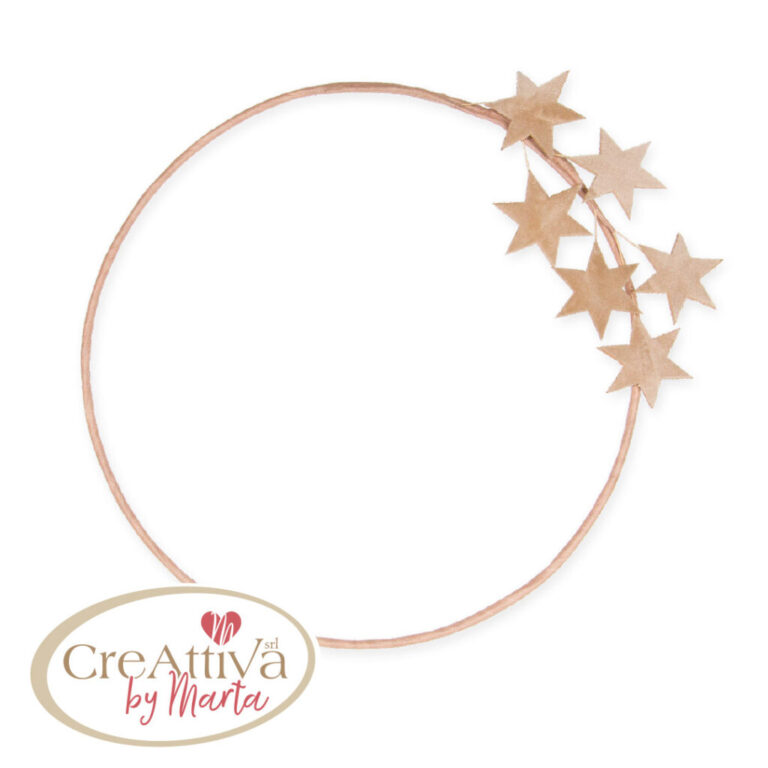 Ghirlanda Con Stelle In Velluto 20Cm – 97Dec13200
