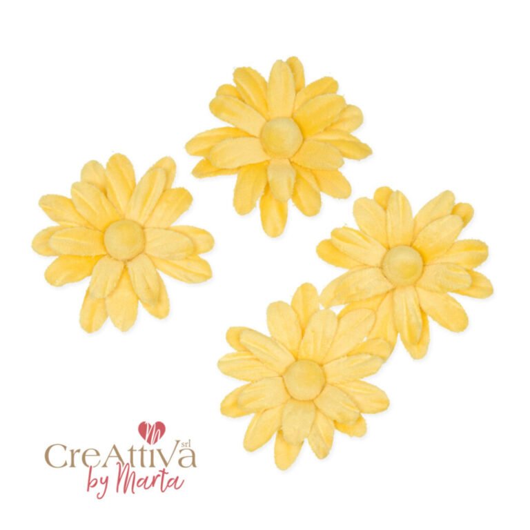 Set 4 Pz Gerbera In Velluto Cinigliato 6Cm – 97Dec14000