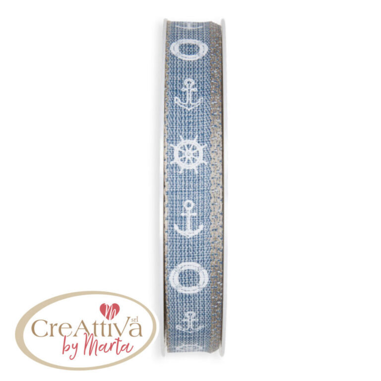 Nastro Decorativo Mare Con Bordino In Lino H.1,5Cm – 97Nas08100