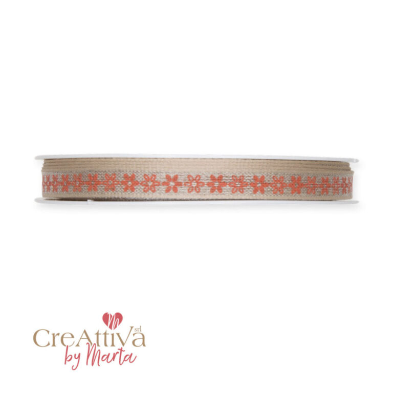 Nastro  Di Lino Stampa Fiori 10Mm – 97Nas09400