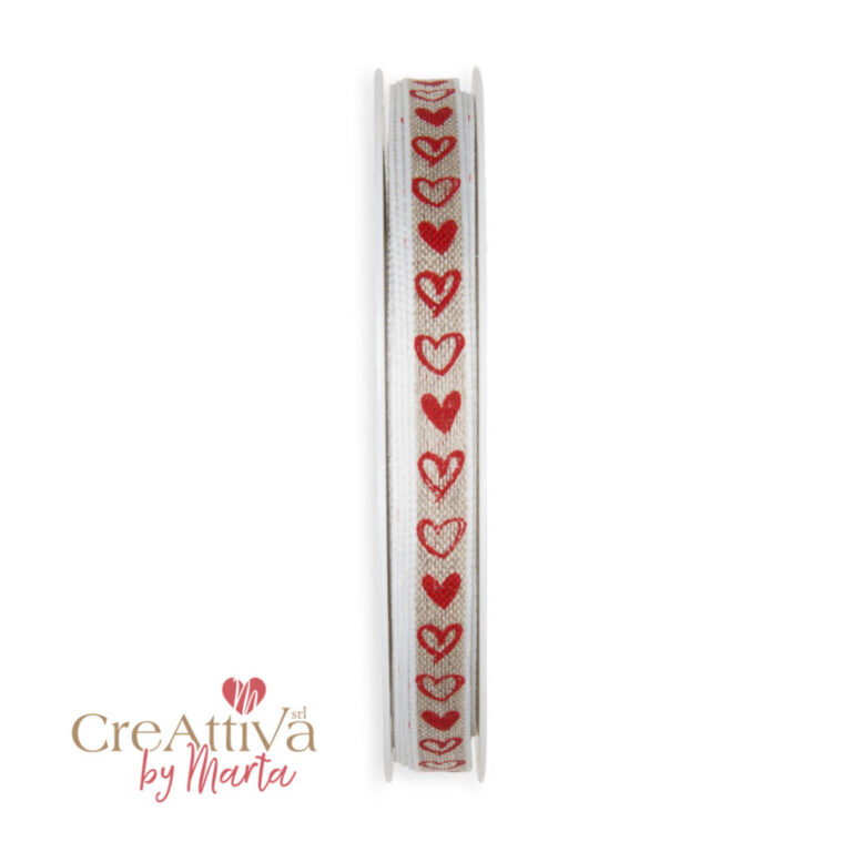 Nastro Di Lino Cuori Animato 10Mm – 97Nas098