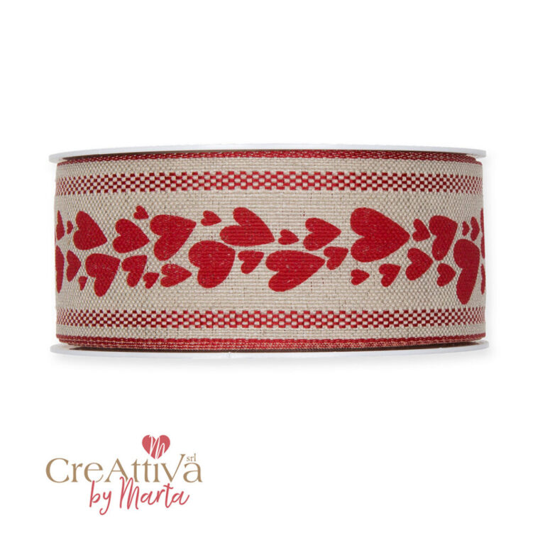 1 Metro Nastro Lino Cuori H.4Cm – 97Nas112