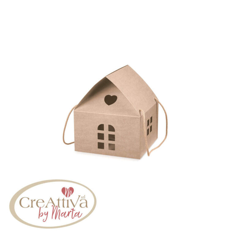 Scatola Casa Cartone 8X8Xh8 Cm Avana – 94Casa0200