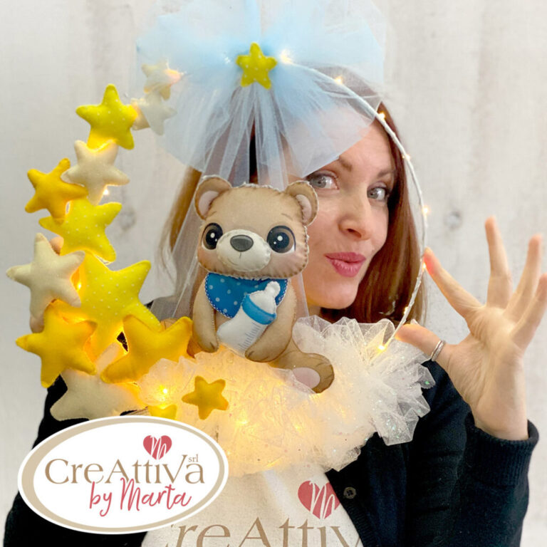 Kit Ghirlanda Orso E Stelle Con Pannolenci Morbidoso – Crkit24900