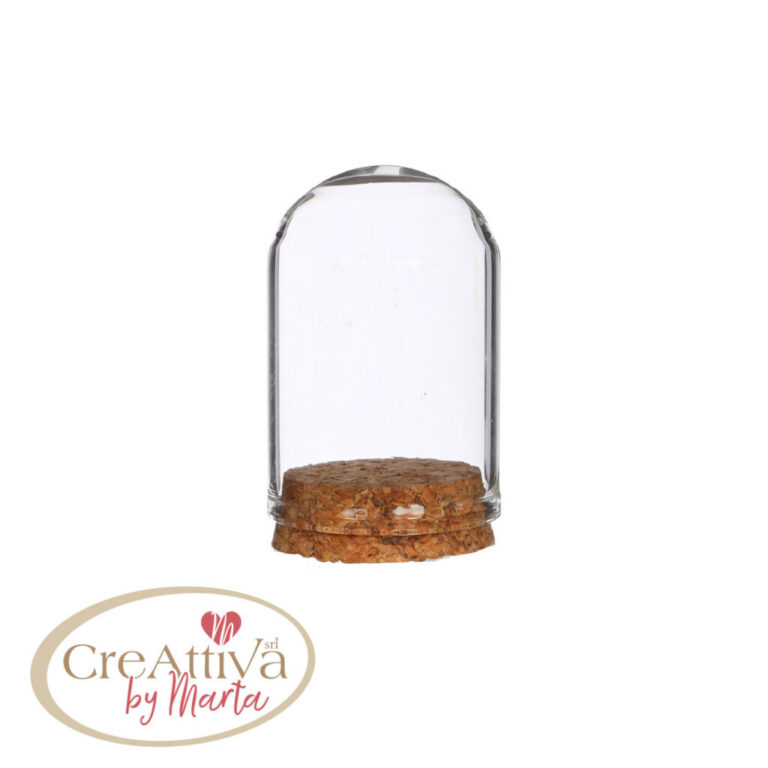 Campana Di Vetro Base Sughero 6Xh.8Cm- Cracc03900