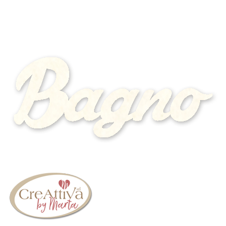 SCRITTA BAGNO IN FELTRO MORBIDOSO DA 3MM