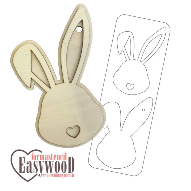 Formastencil Easywood Coniglio Nasino 15Xh.23,5Cm – Cresw003