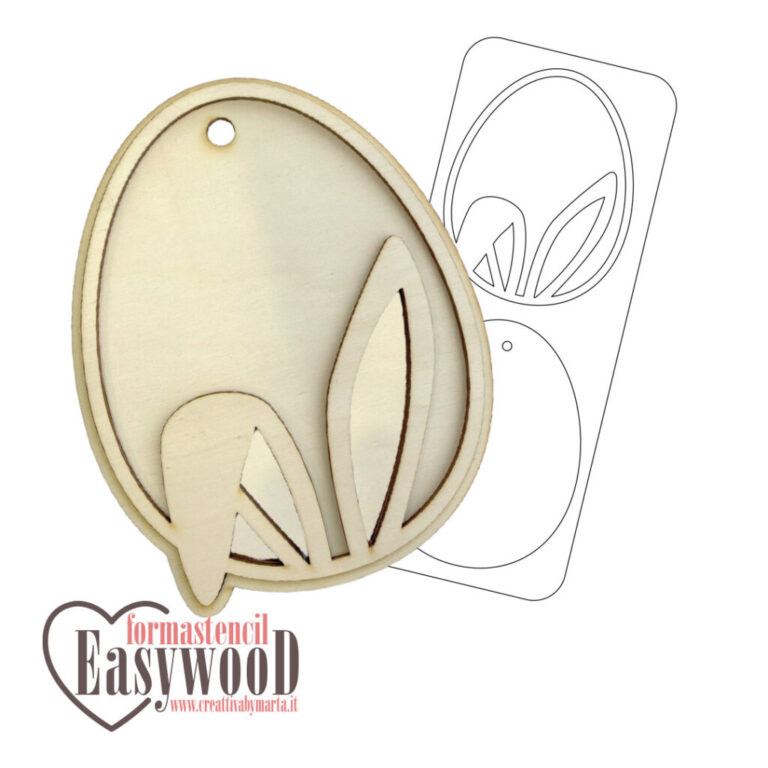 Formastencil Easywood Coniglio Uovo 14,5Xh.19Cm – Cresw005