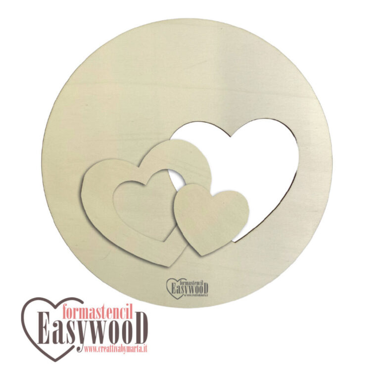 Formastencil Easywood Cerchio Ø30Cm Con Cuori – Cresw009
