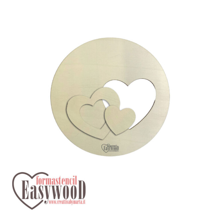 Formastencil Easywood Cerchio Ø20Cm Con Cuori