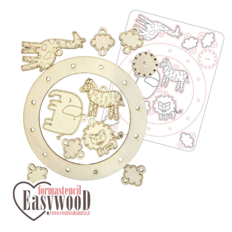 Formastencil Easywood Giostra Savana Cerchio Ø25Cm – Cresw014