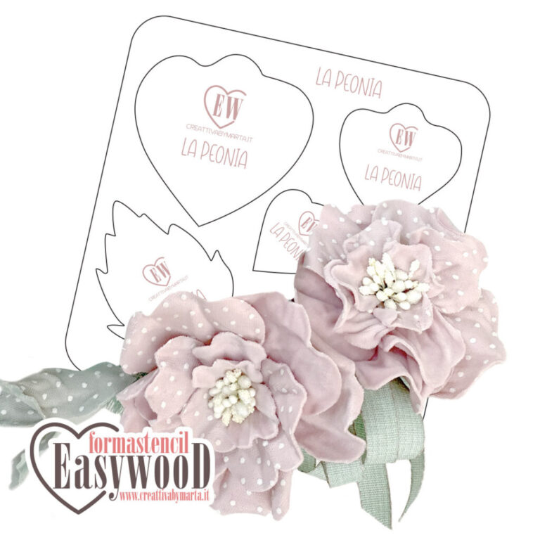 Forma Stencil In Legno Easywood Set La Peonia – Cresw026