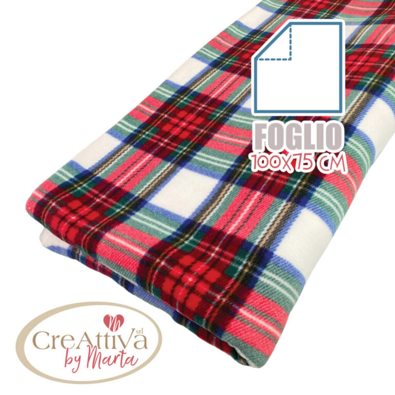 PILE ANTI PILLING DECO SCOZZESE FOGLIO 100x75CM - CRFPILE200