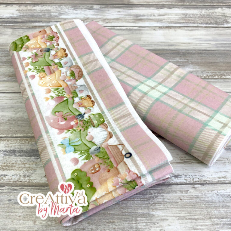 Panno Morbidoso Stampato Deco Gnomi Primavera Bordo 45X50Cm – Crgogo1200