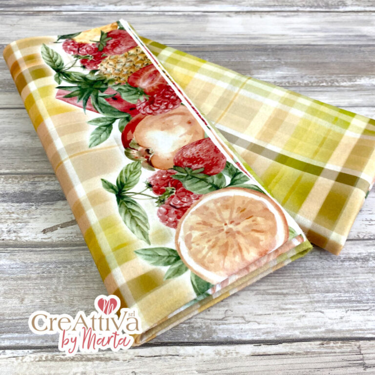 Panno Morbidoso Stampato Deco Tartan Fruttoso Bordo 45X50Cm – Crgogo1300