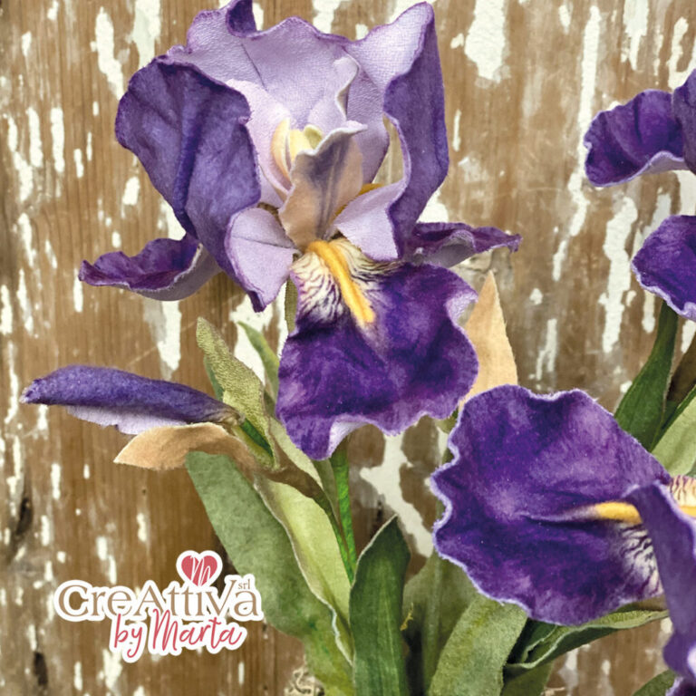 Kit Mazzo Di Iris Con Pannolenci Morbidoso Stampato Deco – Crkfr00700