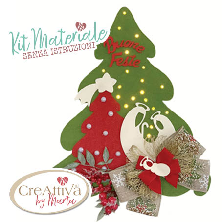 KIT ALBERO IN FELTRO ILLUMINATO