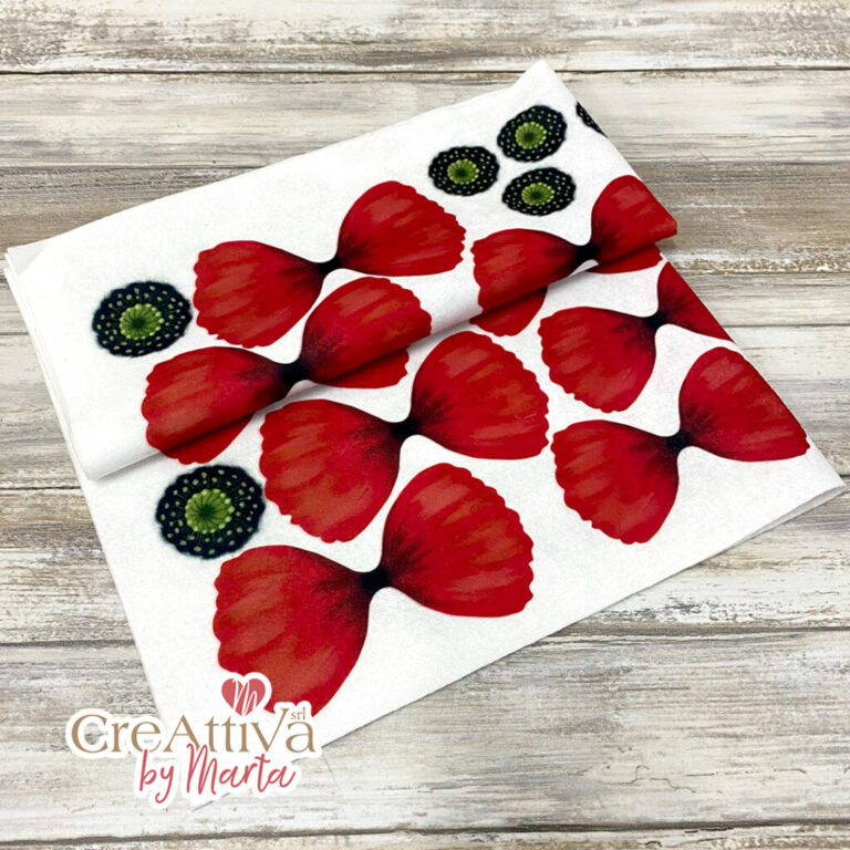 Pannolenci Morbidoso Stampato Papavero 50X45Cm – Crpms117