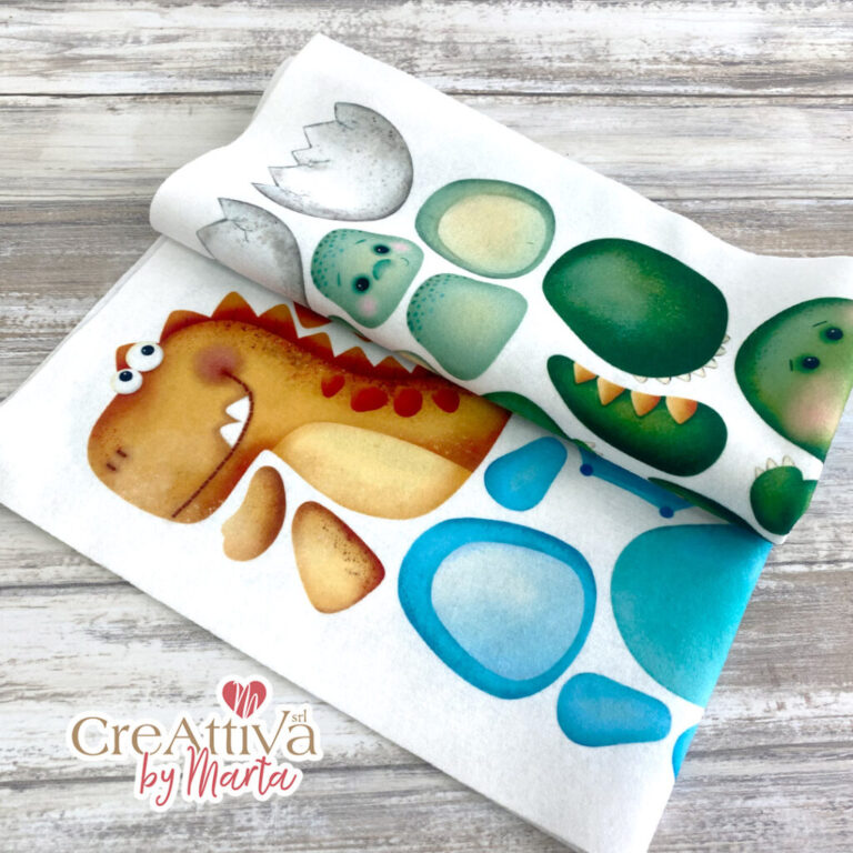 Pannolenci Morbidoso Stampato I Dinosauri 50X45Cm – Crpms120