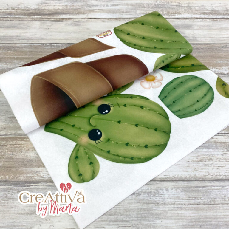 Pannolenci Morbidoso Stampato I Cactus Tenerosi 50X45Cm – Crpms124
