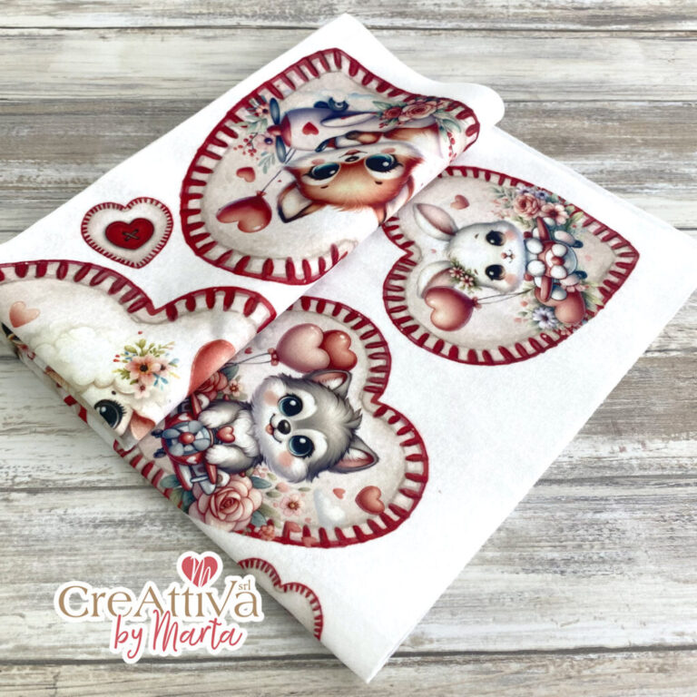 Pannolenci Morbidoso Stampato Dolci Animaletti Amorosi 50X45Cm – Crpms125