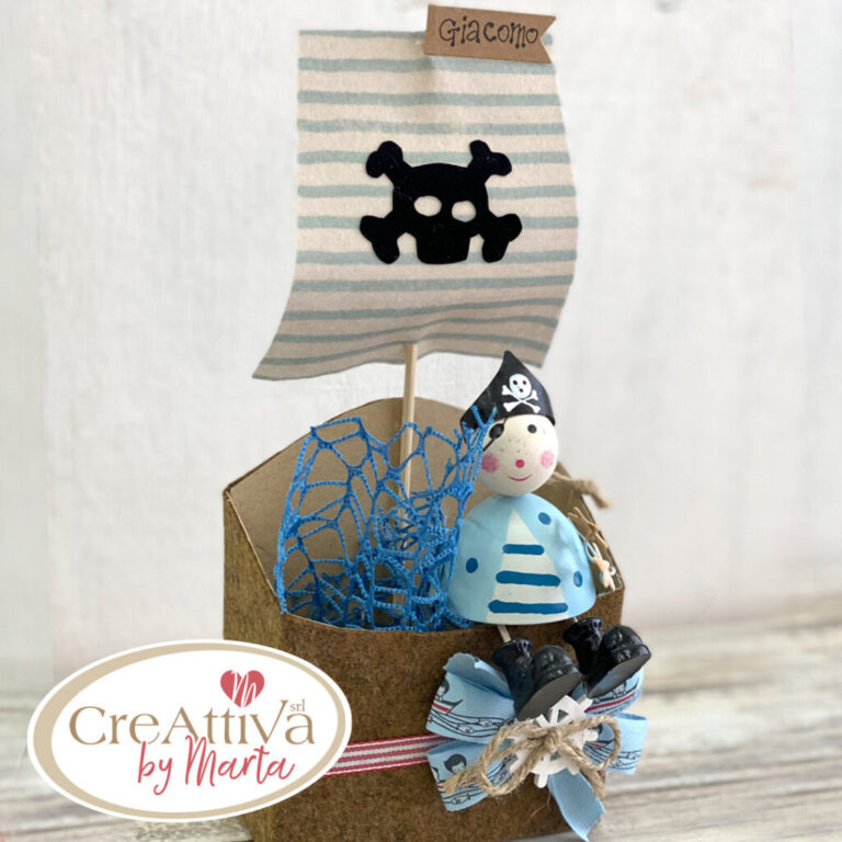 Kit 4 Pirata Party In Cartoncino E  Pannolenci Morbidoso – Crkit29400