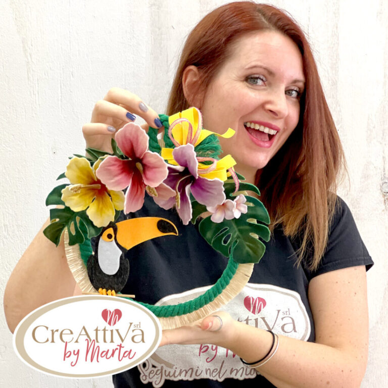 Kit Fuori Porta Hawaii Con Hibiscus In Pannolenci Morbidoso Stampato – Crkit29500