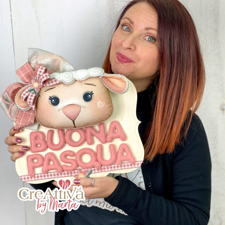 Kit Tag Buona Pasqua In Pannolenci Morbidoso Stampato Artucciotti Pecorella – Crkit38300
