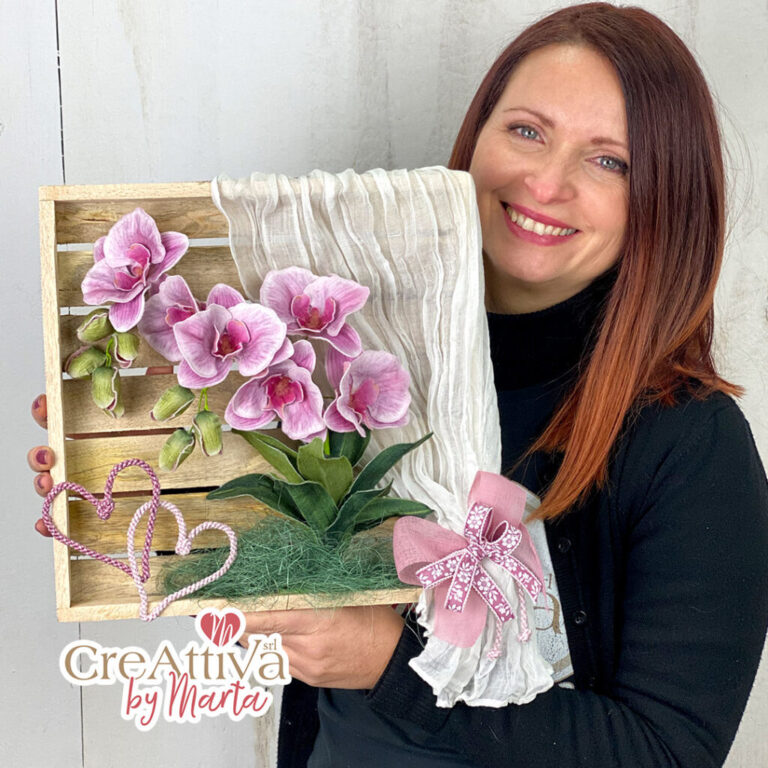 Kit Quadretto Orchidea In Panno Stampato Deco – Crkit40300