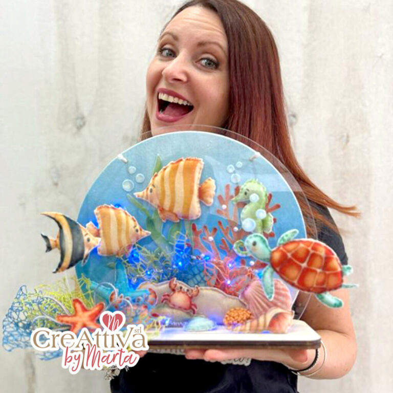 Kit Shadow Box  Acquario Tropicale Luminoso In Pannolenci Morbidoso Deco – Crkit40900