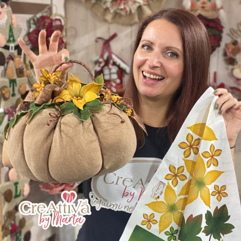 Kit Zucca In Jersey E Pannolenci Morbidoso Stampato Deco I Fiori Di Zucca – Crkit415