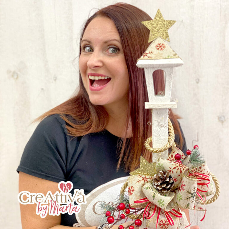 Kit Lampione In Legno Decorato Con Nastri E Corda Oro – Crkit448