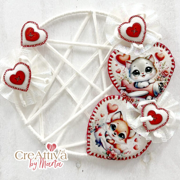 Kit Ghirlanda Intrecciata In Pile Con Pannolenci Morbidoso Stampato Dolci Animaletti – Crkit468