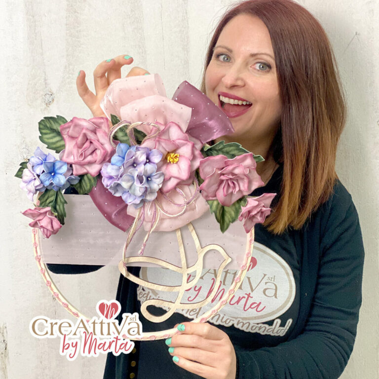 Kit Ghirlanda Telaio Con Rose E Ortensie In Pannolenci Stampato Deco – Crkit471