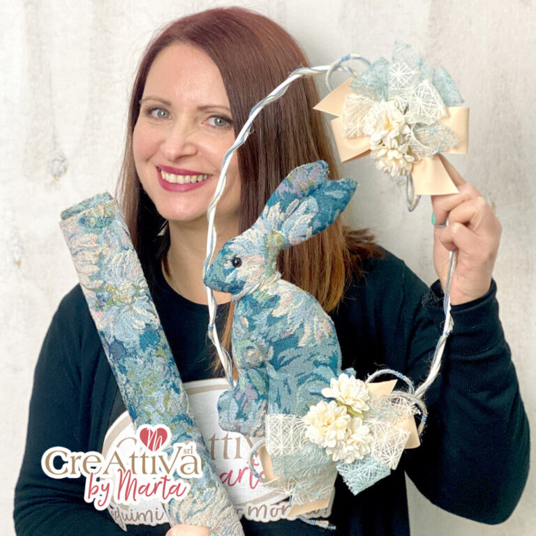 Kit Ghirlanda Ovale Con Coniglio In Tessuto Gobelin – Crkit475