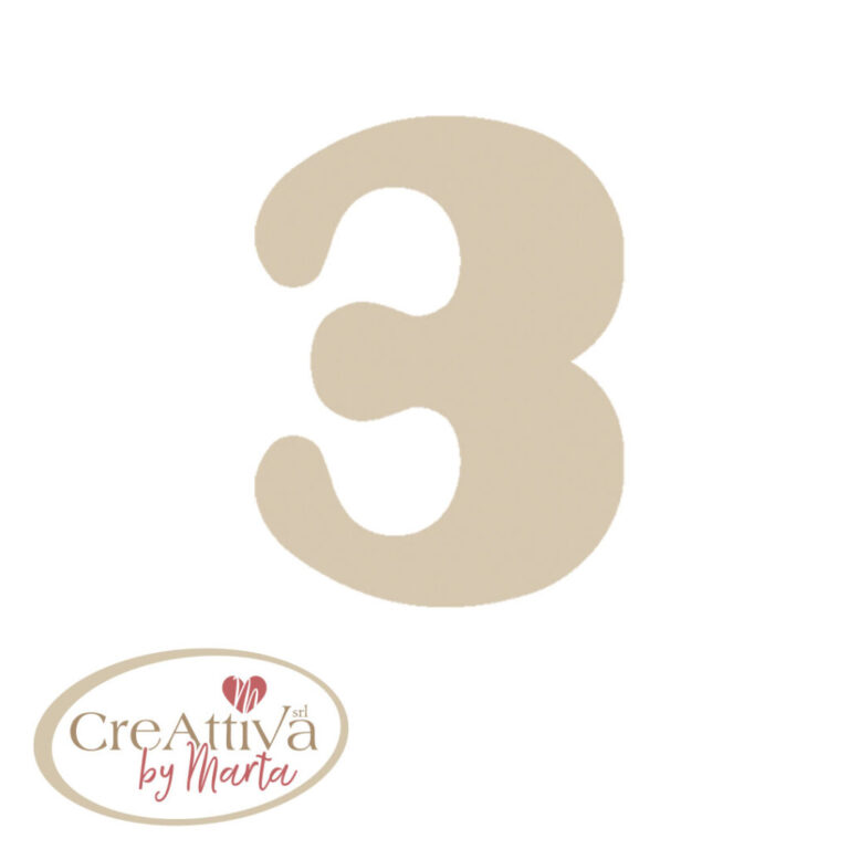 NUMERO "3" LEGNO H.11,5CM