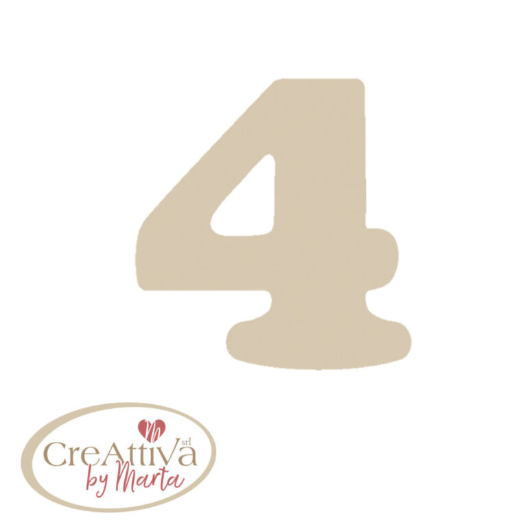 NUMERO "4" LEGNO H.11,5CM