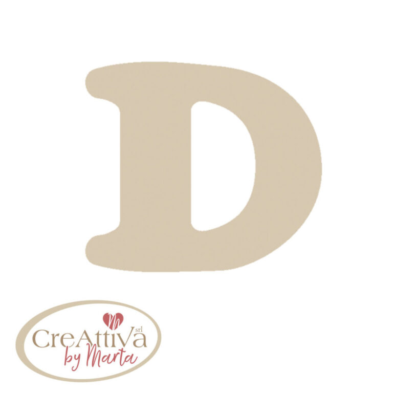 LETTERA "D" LEGNO H.11,5CM