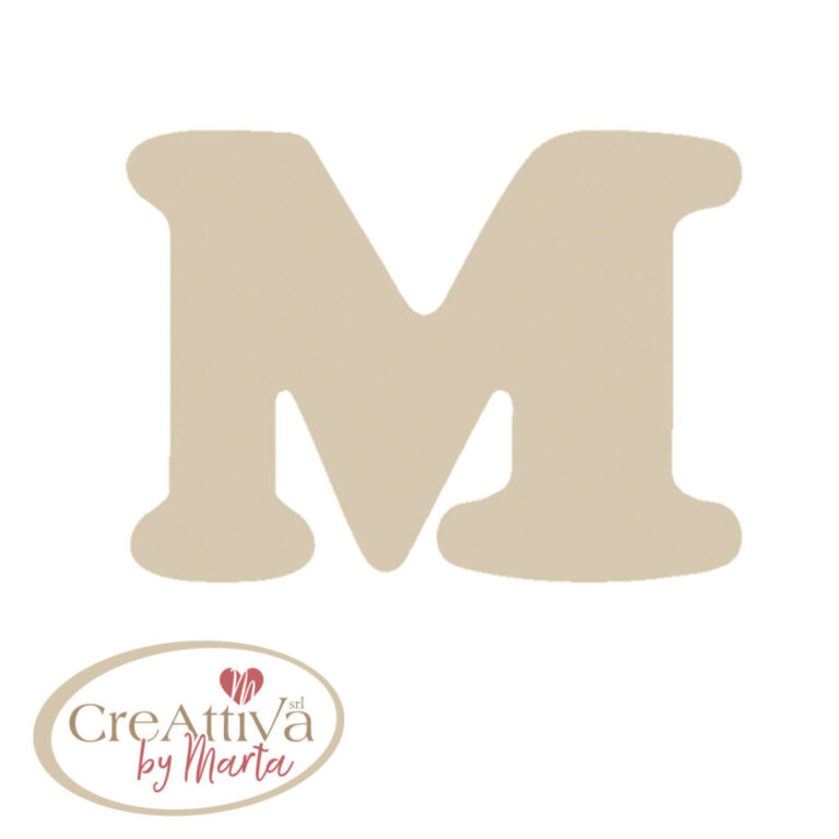 LETTERA "M" LEGNO H.11,5CM