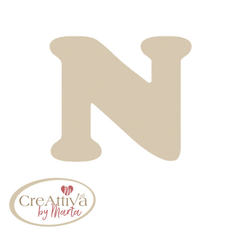 LETTERA "N" LEGNO H.11,5CM
