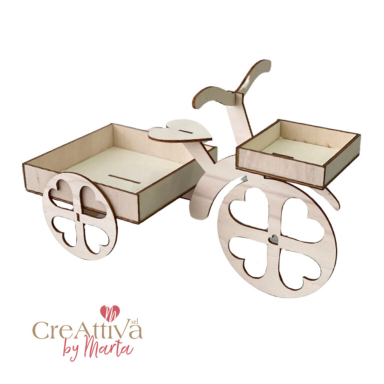 Set Triciclo 3D In Legno 32X14X21Cm – Crltri0100