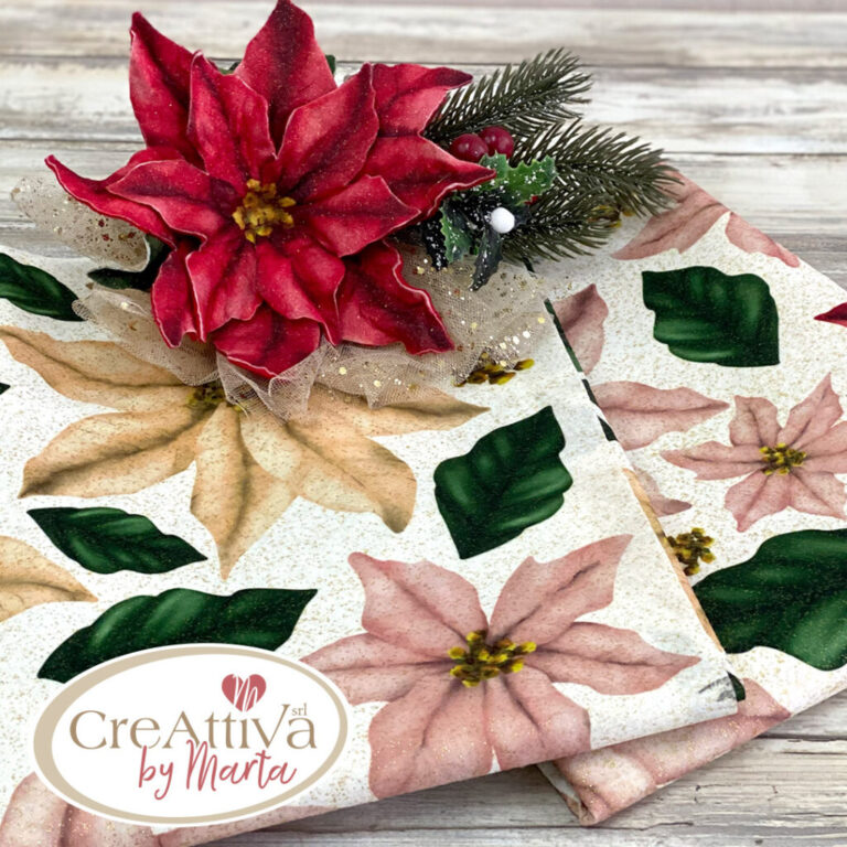 Pannolenci Morbidoso Stampato Deco Glitter Stella Di Natale 60X90 – Crpms03000