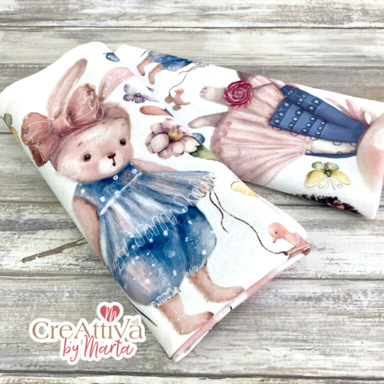 Pannolenci Morbidoso Stampato Animaletti Cute Vintage 50X45Cm – Crpms06000