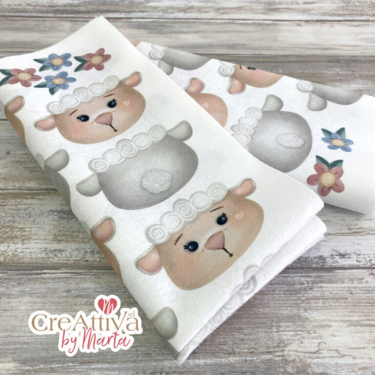 Pannolenci Morbidoso Stampato I Portachiavi Pecorella 50X45Cm – Crpms06100